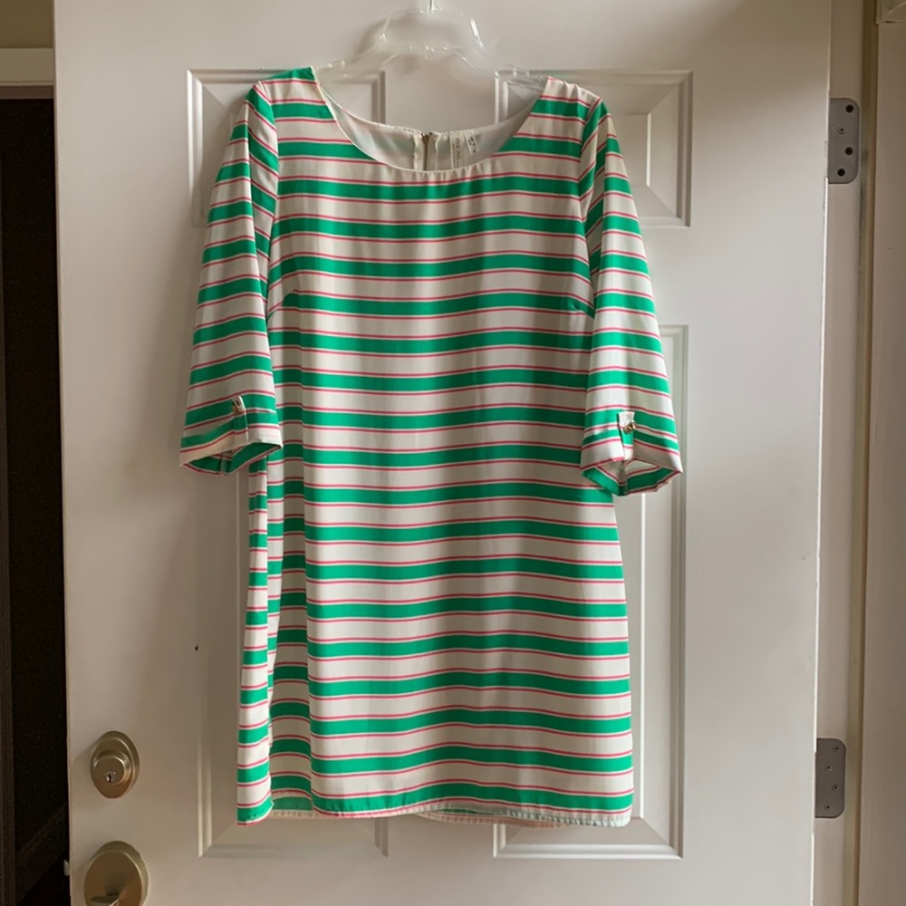 Pink Owl stripe dress